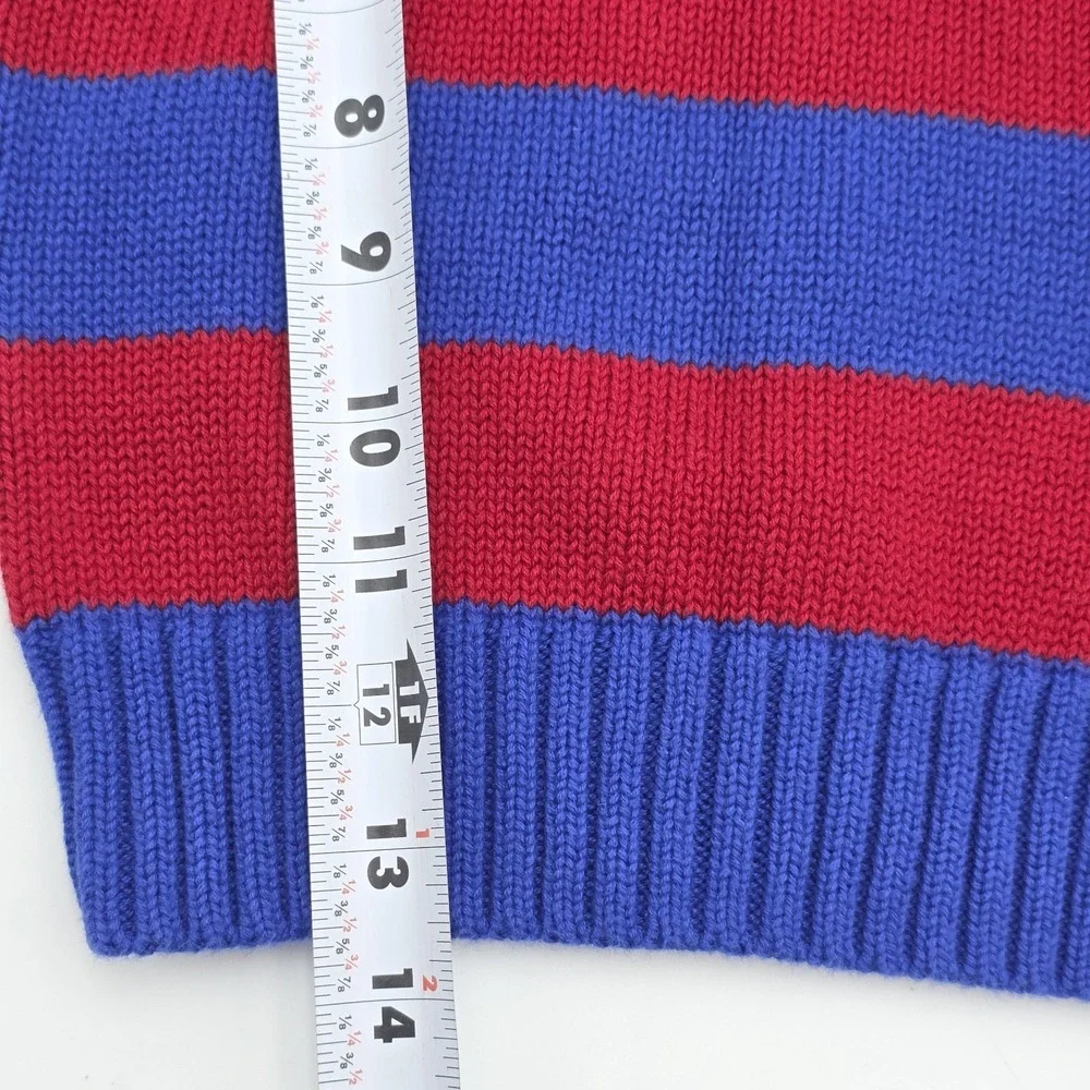 Ralph Lauren Boys‎ Size 24M Royal Blue Red Zip Mock Neck Sweater Pullover